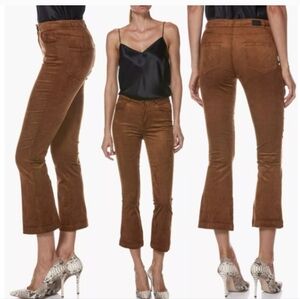 PAIGE Colette Crop Flare light chestnut cords Brand New Size 28